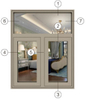Yonglijian Aluminum -118/95A/70/80 series insulation system casement window