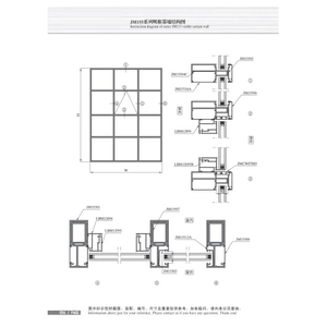 Modern JM155 Visible Frame Aluminum Curtain Wall Profiles